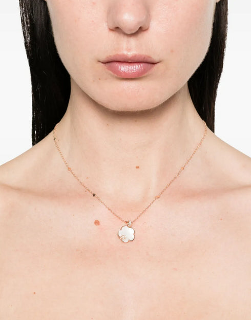 18K rose gold Petit Joli Lunaire pearl and diamond necklace